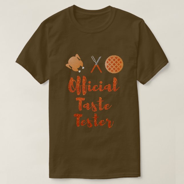 Officiell Taster Thanksgiving Glitter T Shirt (Design framsida)