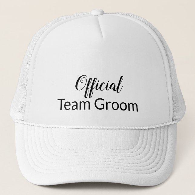 Officiell Team Groom Bröllop Cap Keps (Framsida)