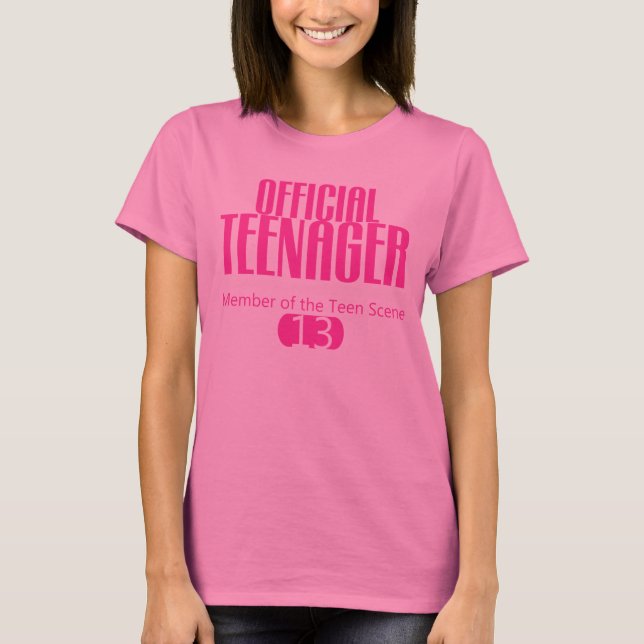 Officiell TEENAGER 13:e BIRTHDAY Tee (Framsida)