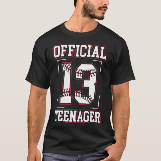 Officiell Teenager 13:e födelsedagspojken Party Ba T Shirt