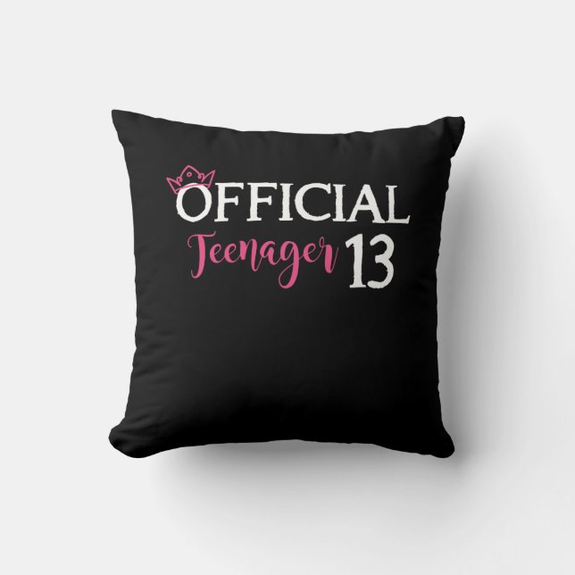 Officiell Teenager Flickprinsessan 13:e födelsedag Kudde (Framsida)