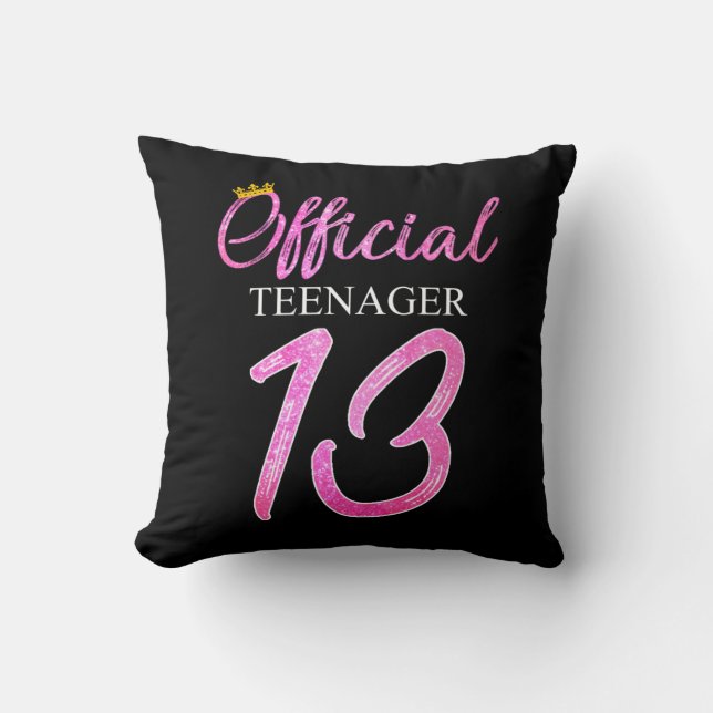 Officiell Teenager Girl Princess 13th Birthday 200 Kudde (Framsida)