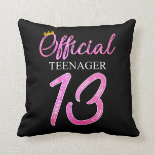 Officiell Teenager Girl Princess 13th Birthday 200 Kudde