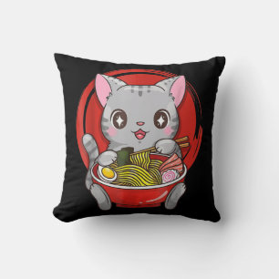 Officiell Teenager Ramen Cat Anime Kawaii Neko Jap Kudde
