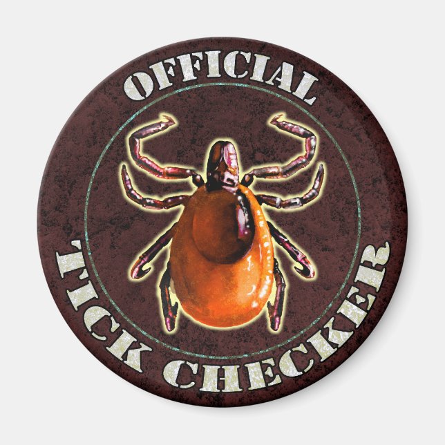 Officiell Tick Checker-kylmagnet Magnet (Framsidan)