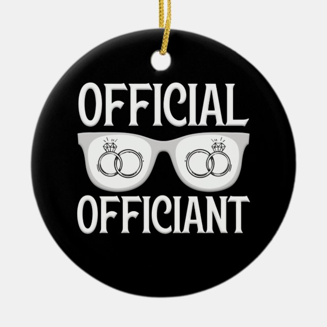 Officiell Tjänsteman i Bröllop Frieri Julgransprydnad Keramik (Framsidan)