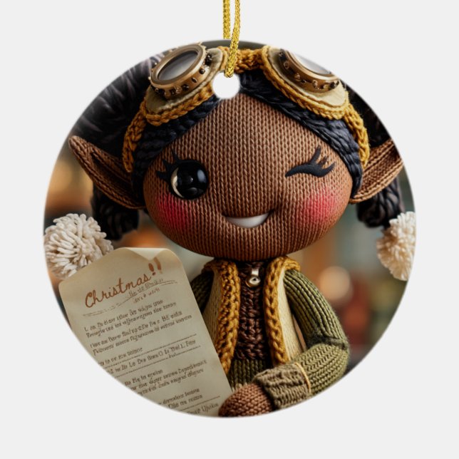  Officiell Tomte Rapport  Julgransprydnad Keramik (Framsidan)