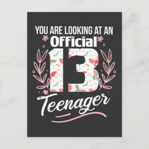 Officiell tonåring 13 år gammal dotter niece vykort