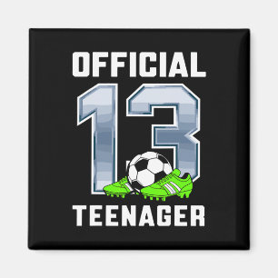 Officiell tonåring 13-års födelsedagsfest Fotbolls Magnet