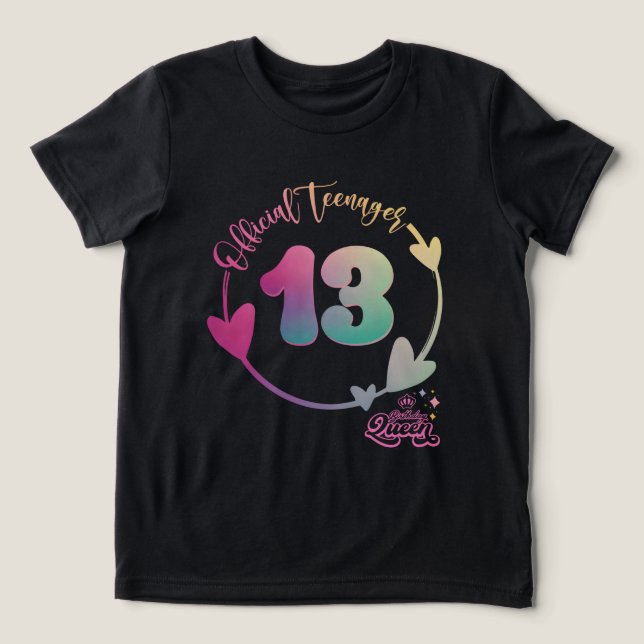 Officiell Tonåring 13:e födelsedag 13 år gamla gåv T Shirt (Design Framsida)