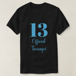 Officiell Tonåring 13:e födelsedag Himlar Blue Bla T Shirt