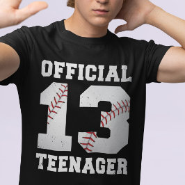 Officiell Tonåring 13:e födelsedagen Baseball 13 å T Shirt