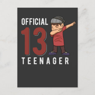 Officiell Tonåring Dabbar Kid 13-årsdag Son Vykort
