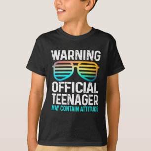 Officiell Tonåring kan innehålla Attitydglas T Shirt