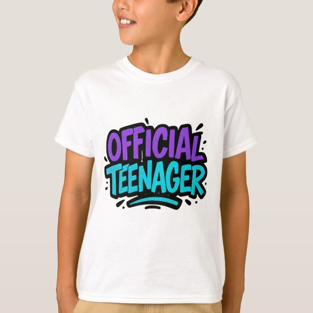 Officiell Tonåring - Roligt 13:e födelsedagen för  T Shirt (Framsida)