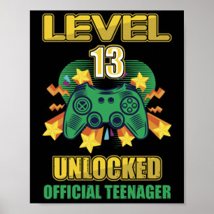 Officiell Tonernivå 13 Olåst födelsedag Poster