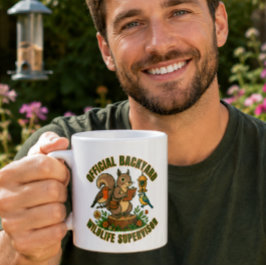 Officiell Trädgårdsövervakare för Vilda Djur Rolig Kaffemugg