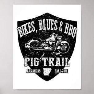 Officiell Trail Bikes Blues Bbq Motorcle Poster