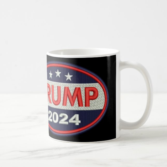 Officiell Trump 2024 Embroidery Emblem Kaffemugg (Höger)