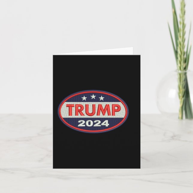 Officiell Trump 2024 Embroidery Emblem Kort (Framsida)