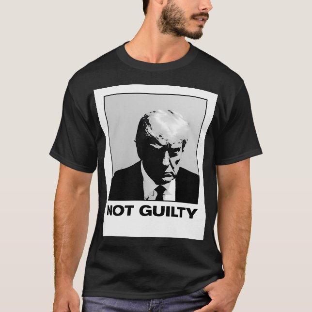 Officiell Trump Mugshot Real Trump Mugshot Not Gui T Shirt (Framsida)