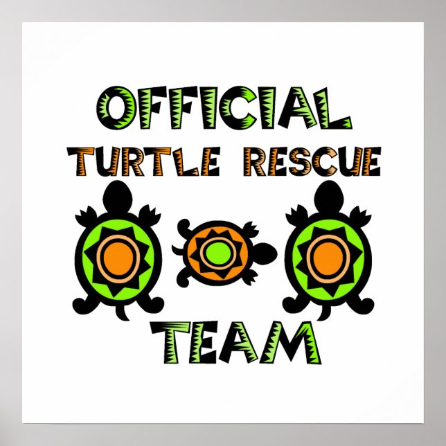 Officiell Turtle Rädding Team 1 Poster (Framsidan)