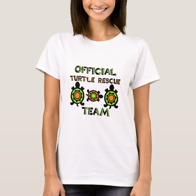 Officiell Turtle Rädding Team 1 T-shirt (Framsida)