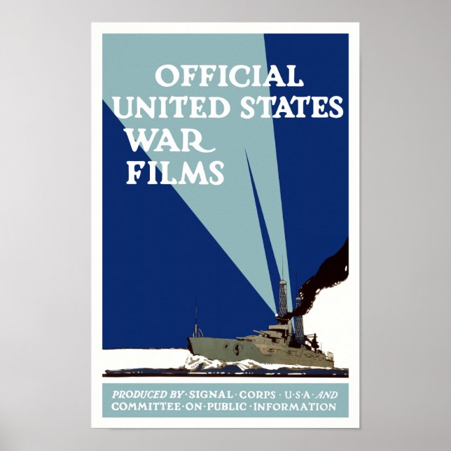 Officiell United Stater Krig Films - WWI Poster (Framsidan)