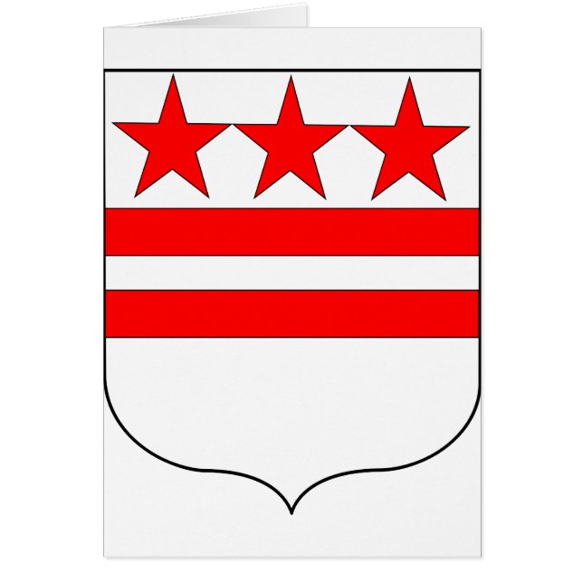 Officiell vapensköld av den George Washington Hälsningskort (Framsidan)