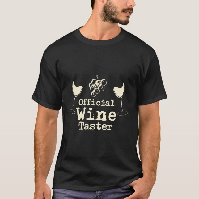 Officiell Vin Taster Funny Halloween Costume Party T Shirt (Framsida)