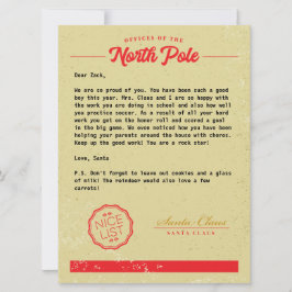 Officiell Vintage Santa Brev Julkort