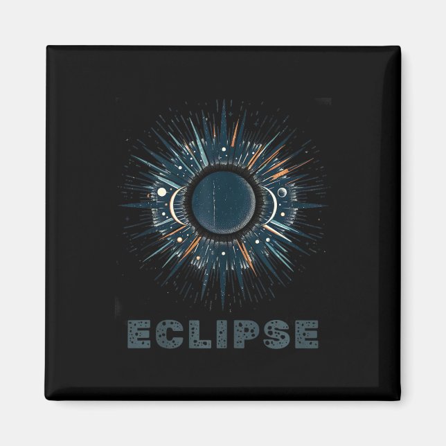 Officiell Vintage Solar Eclipse Magnet (Framsidan)