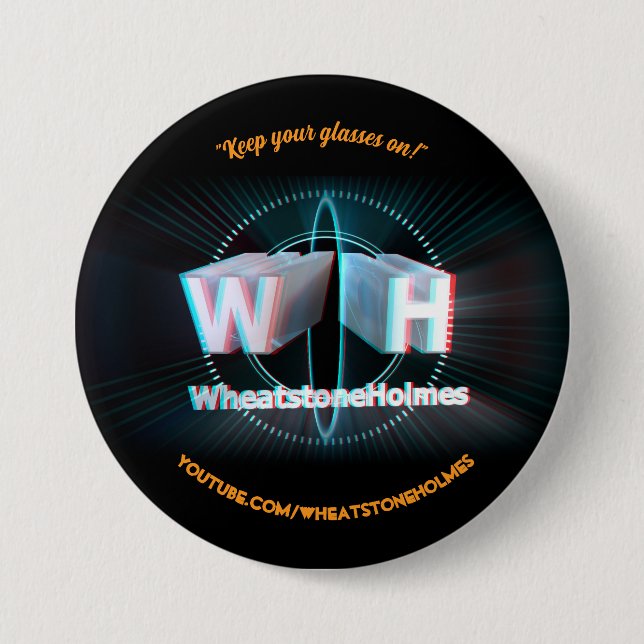 Officiell WheatstoneHolmes stereoskopisk 3D Knapp (Framsida)