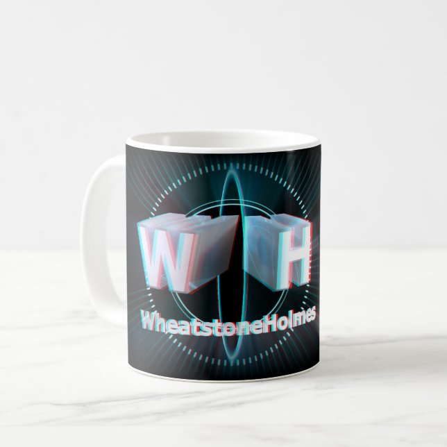 Officiell WheatstoneHolmes YouTube stereoskopc 3D Kaffemugg (Framsida vänster)