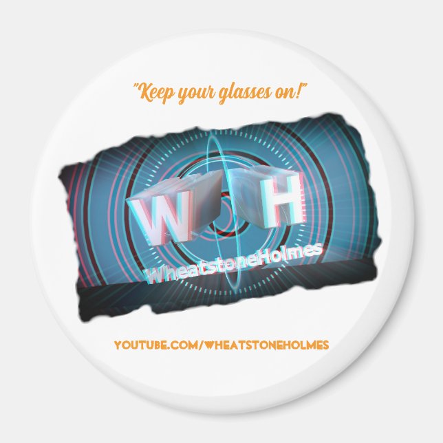 Officiell WheatstoneHolmes YouTube stereoskopc 3D Magnet (Framsidan)