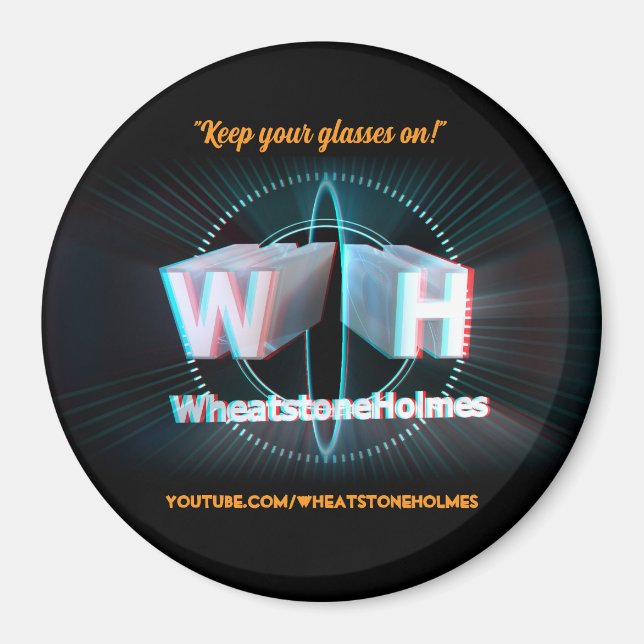 Officiell WheatstoneHolmes YouTube stereoskopc 3D Magnet (Framsidan)