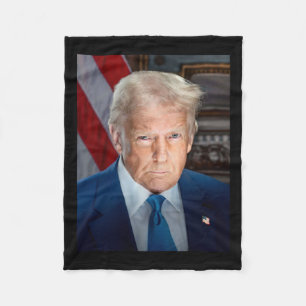 Officiell White House Porträtt Donald J Trump 2025 Fleecefilt