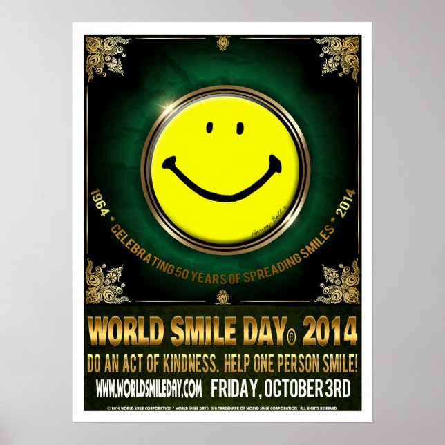 Officiell World Smile Day® 2014 Poster (Framsidan)
