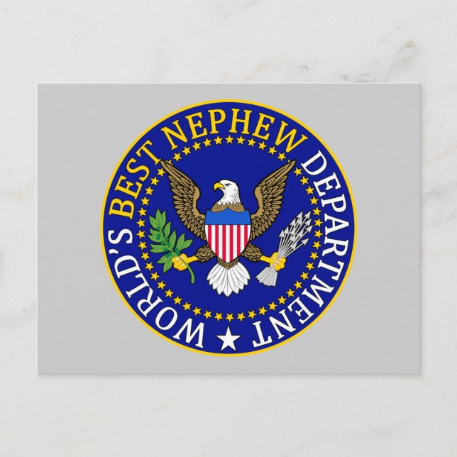 Officiell World's Best Nephew Department Seal Vykort (Framsida)