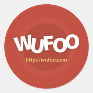 Officiell Wufoo Sticker Runt Klistermärke