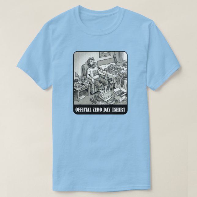Officiell Zero Day T-shirt rolig tecknad serie (Design framsida)