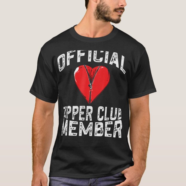 Officiell Zipper Klubb Member Lung Open Heart Surg T Shirt (Framsida)