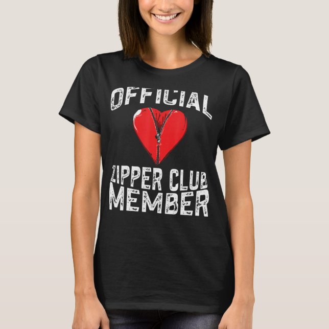 Officiell Zipper Klubb Member Lung Open Heart Surg T Shirt (Framsida)