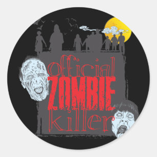 Officiell Zombiemördare Runt Klistermärke