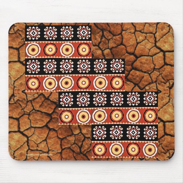 Officiella afrikanska motifs Tribal Art Mousepad Musmatta (Framsidan)
