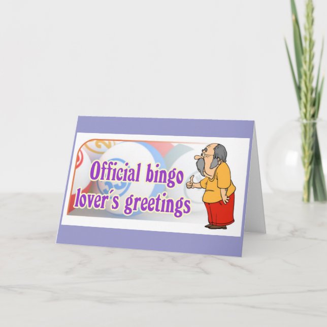 Officiella bingoälskare hälsningar kort (Framsida)