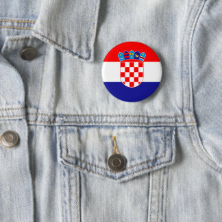 Officiella flaggan för Kroatien | Nationell emblem Knapp