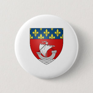 Officiella frankriken för symbol för Blason Pari Knapp