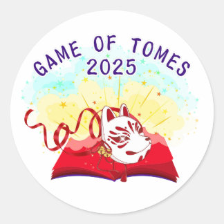 Officiella Game of Tomes 2025-klistermärken Runt Klistermärke