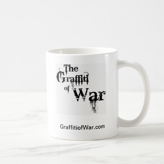 Officiella grafitti av krigmuggen kaffemugg (Höger)
